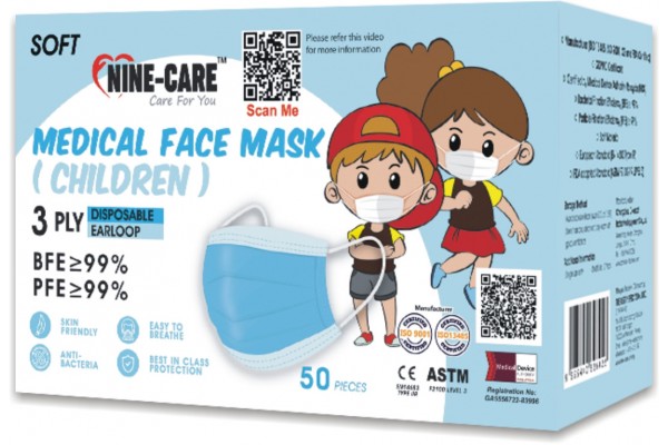 3 PLY Medical Face Mask (Children) Blue